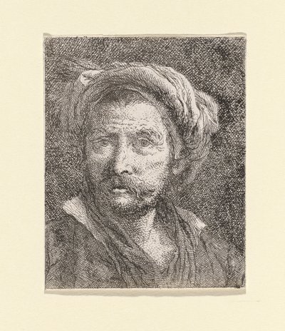 Viejo con turbante, de la Raccolta di Teste (Colección de cabezas) de Giovanni Domenico Tiepolo