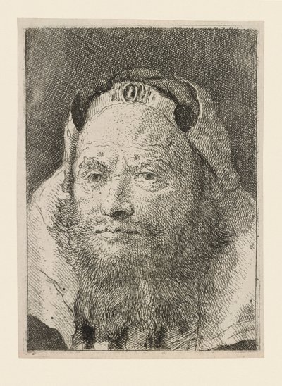 Viejo con barba, de la Raccolta di Teste (Colección de cabezas) de Giovanni Domenico Tiepolo