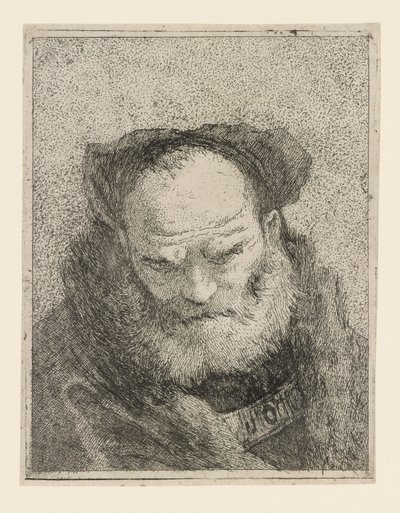 Viejo con barba, de la Raccolta di Teste (Colección de cabezas) de Giovanni Domenico Tiepolo