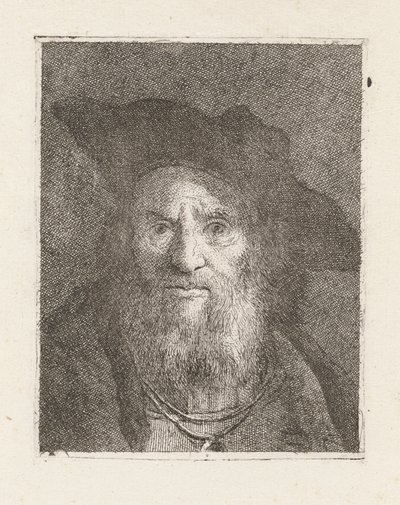 Viejo con sombrero, de la Raccolta di Teste (Colección de cabezas) de Giovanni Domenico Tiepolo