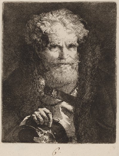 Viejo con casco de Giovanni Domenico Tiepolo