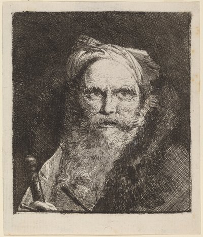 Viejo con una espada de Giovanni Domenico Tiepolo
