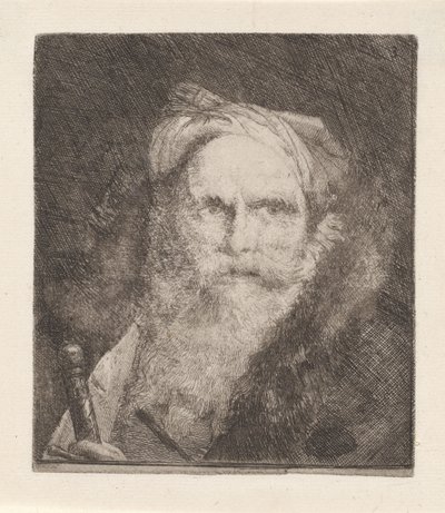 Anciano con una espada, de la Raccolta di Teste (Colección de cabezas) de Giovanni Domenico Tiepolo