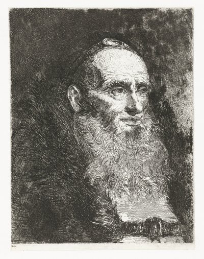 anciano Colección de cabezas (título de la serie) Raccolta di Teste (título de la serie) de Giovanni Domenico Tiepolo