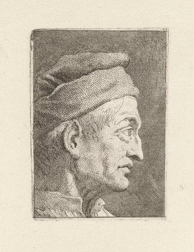 Perfil de un anciano, de la Raccolta di Teste (Colección de cabezas) de Giovanni Domenico Tiepolo