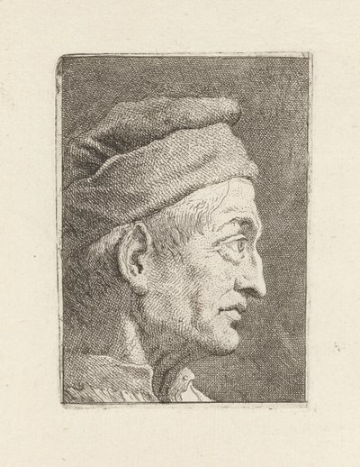 Perfil de un anciano, de la Raccolta di Teste (Colección de cabezas) de Giovanni Domenico Tiepolo