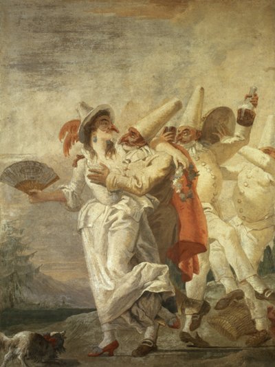 Pulcinella enamorado, c.1793 de Giovanni Domenico Tiepolo