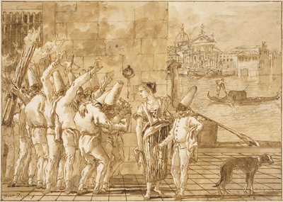 Despedida de Punchinello a Venecia de Giovanni Domenico Tiepolo