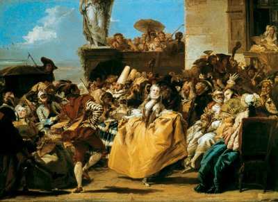 Escena de carnaval o El minué 1754 de Giovanni Domenico Tiepolo