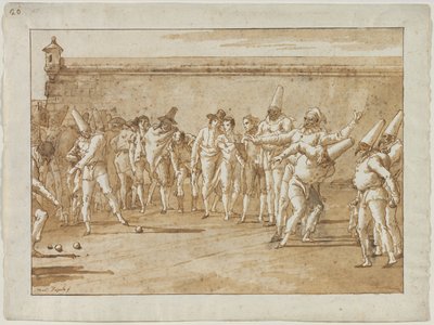 El juego de bolos, 1790s de Giovanni Domenico Tiepolo