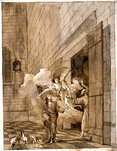 La liberación de san Pedro y san Juan de la prisión de Giovanni Domenico Tiepolo