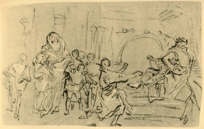 La Madre de los Macabeos ante Antíoco, c1759, 1928 de Giovanni Domenico Tiepolo
