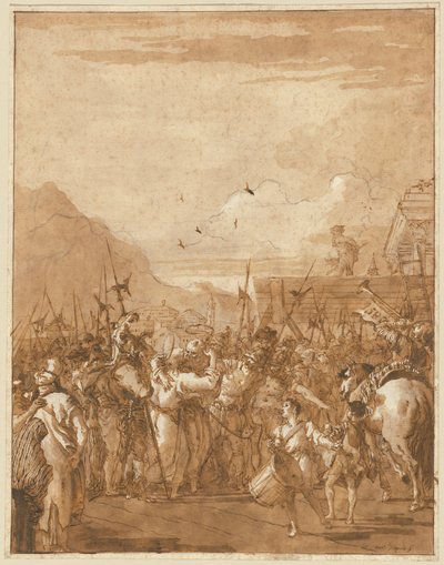 La despedida de los santos Pedro y Pablo de Giovanni Domenico Tiepolo