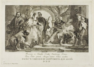 Los santos patronos de la familia Crotta de Giovanni Domenico Tiepolo