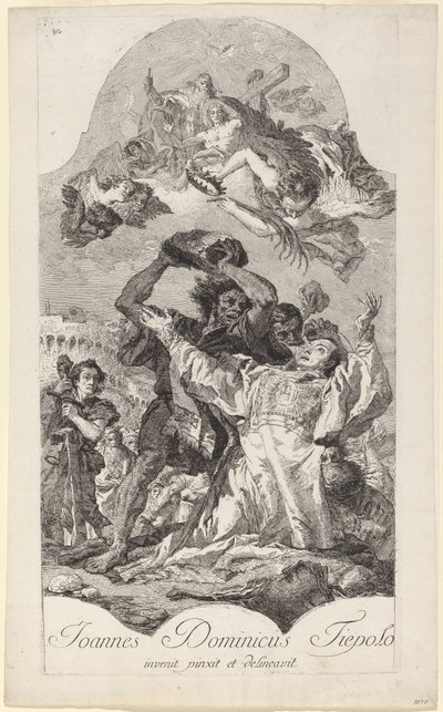 La Lapidación de San Esteban de Giovanni Domenico Tiepolo