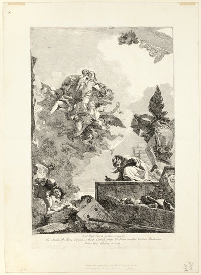 La Virgen apareciendo a San Simón Stock de Giovanni Domenico Tiepolo