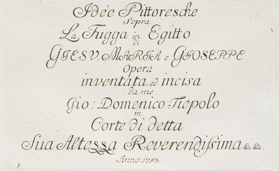 Portada de La huida a Egipto de Giovanni Domenico Tiepolo