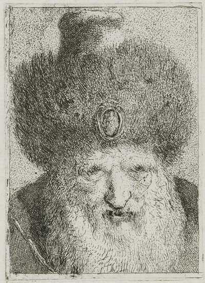 Turco con gorro de piel, de la Raccolta di Teste (Colección de cabezas) de Giovanni Domenico Tiepolo