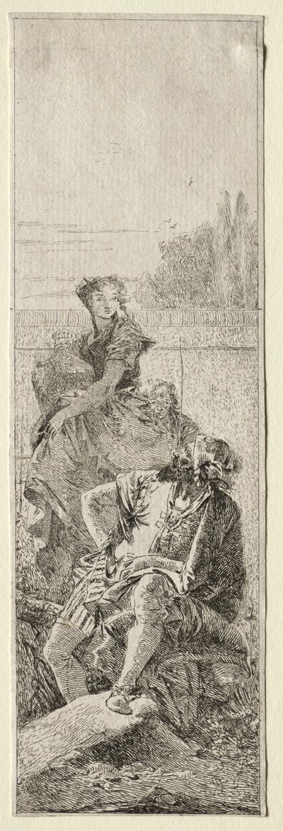 Dos campesinos de Giovanni Domenico Tiepolo