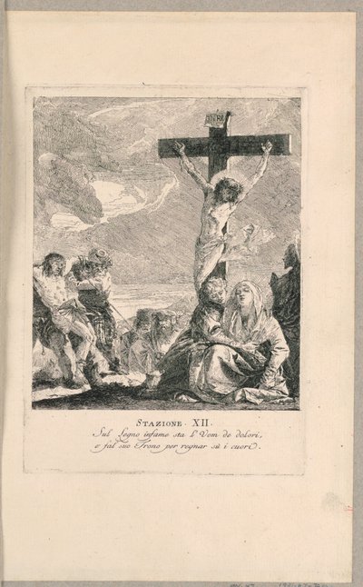 Vía crucis - Estación XII, La Crucifixión de Giovanni Domenico Tiepolo