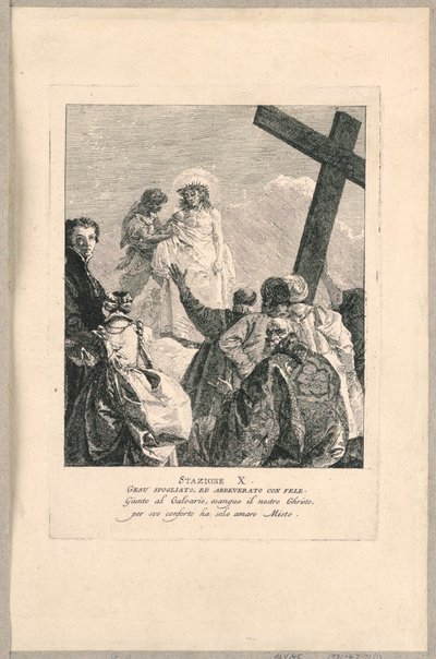 Vía crucis - Estación X, Jesús Despojado de Giovanni Domenico Tiepolo