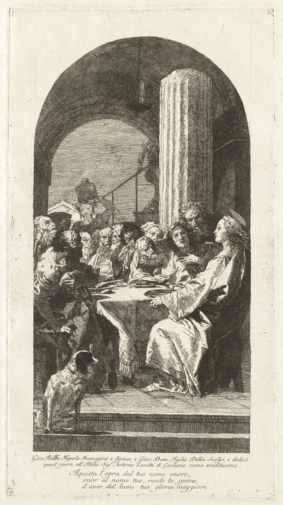 La última cena de Giovanni Domenico Tiepolo after Giovanni Battista Tiepolo