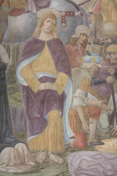 Crucifixión, 1495 (detalle) de Giovanni Donato Montorfano