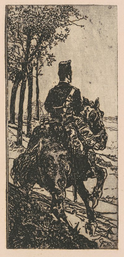 Soldado de artillería a caballo de Giovanni Fattori
