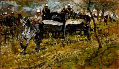 Maniobra de artillería de Giovanni Fattori