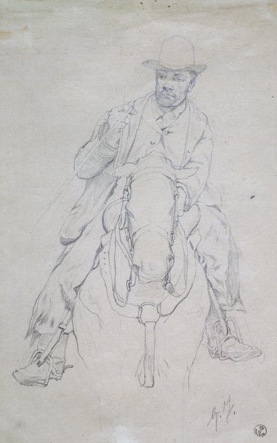 Buttero a caballo (vaquero toscano) de Giovanni Fattori