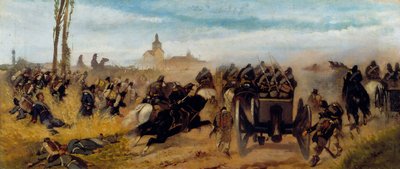 Episodio del asalto a la Virgen del Descubrimiento, c.1864 (óleo sobre lienzo) de Giovanni Fattori