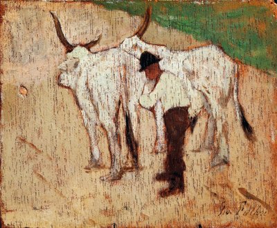 Pastor y ganado de Giovanni Fattori