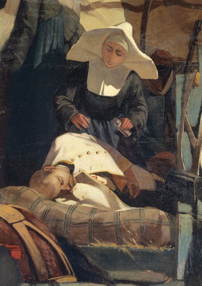 Italia, Florencia, El Campo Italiano después de la Batalla de Magenta, (detalle) de Giovanni Fattori