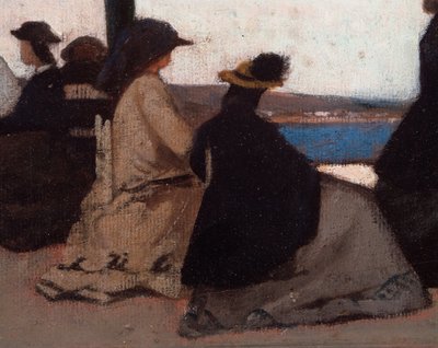 La rotonda de Palmieri (detalle) de Giovanni Fattori