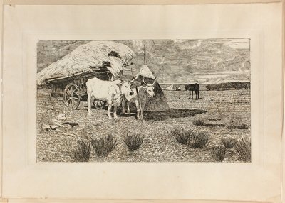 Bueyes y carro (Maremma) de Giovanni Fattori