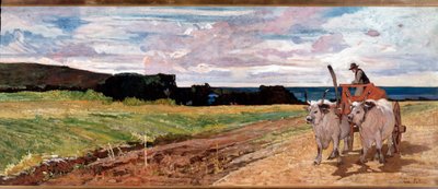 Arado y bueyes de Giovanni Fattori