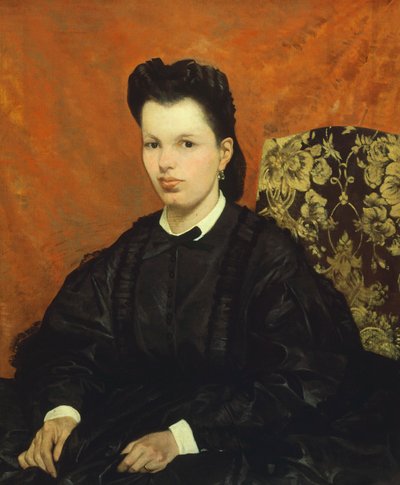 Retrato de su primera esposa, por Giovanni Fattori (1825-1908) de Giovanni Fattori