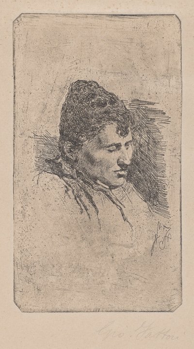 Retrato de la segunda esposa del artista de Giovanni Fattori