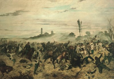 La Batalla de Montebello de Giovanni Fattori