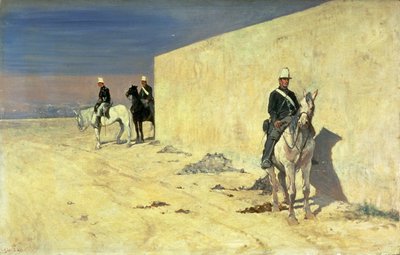 El reloj (La pared blanca), c.1871 de Giovanni Fattori