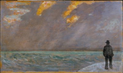 Atardecer sobre el mar de Giovanni Fattori