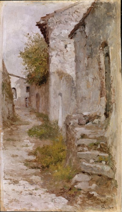Camino del pueblo de Giovanni Fattori