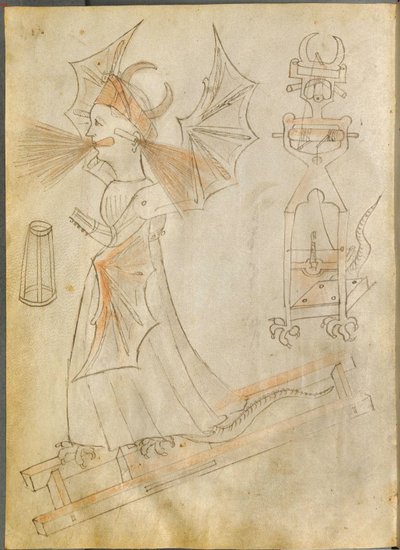 La bruja de fuego De: Bellicorum instrumentorum liber, cum figuris de Giovanni Fontana
