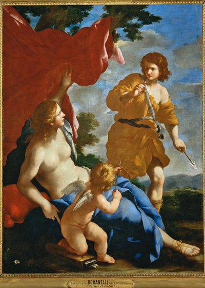 Venus y Adonis saliendo de caza ... de Giovanni Francesco (1610 62) Romanelli