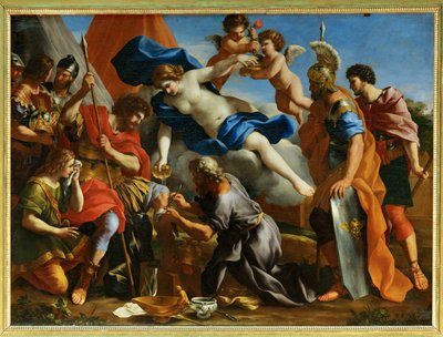 Venus vertiendo dictam sobre las heridas de Eneas ... de Giovanni Francesco (1610-62) Romanelli