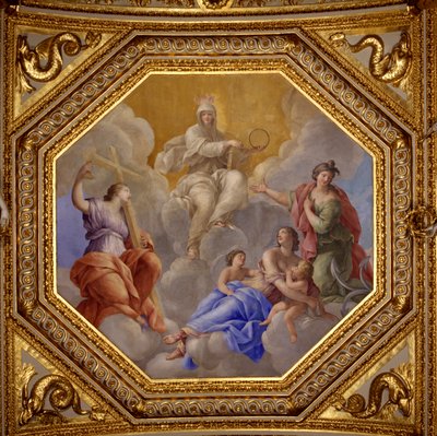 Religión y virtudes teológicas (Fe, Caridad, Esperanza) de Giovanni Francesco Romanelli