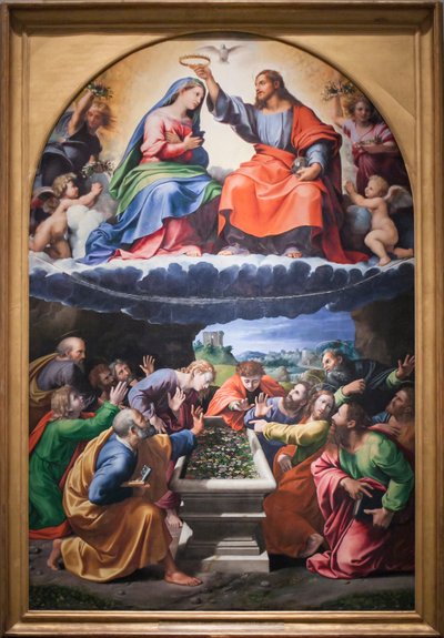 Coronación de la Virgen o Virgen de Monteluce, c.1505-25 (óleo sobre tabla) de Giovanni Francesco (c.1488 1528) Penni