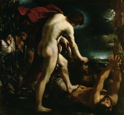 Apolo desollando a Marsias, c.1618 de Giovanni Francesco Barbieri