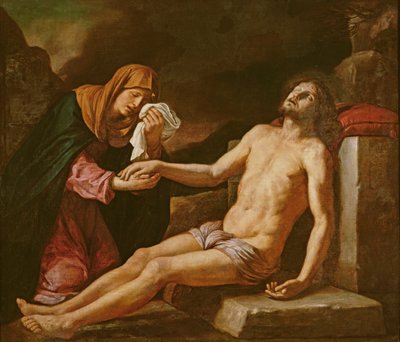 Jesús llorado por la Virgen de Giovanni Francesco Barbieri
