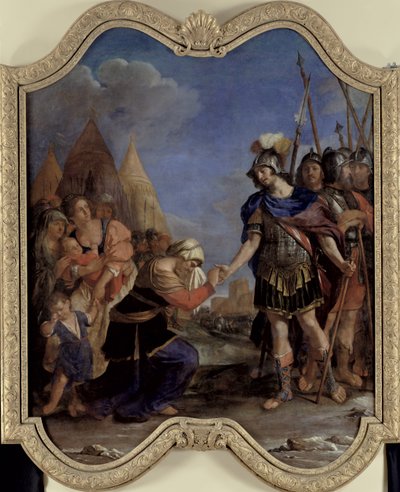 Volumnia ante Coriolano, 1643 de Giovanni Francesco Barbieri